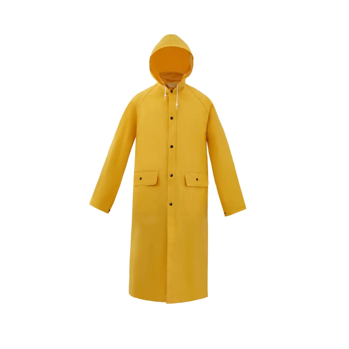 212 MAIN Unisex Heavy-Weight Rainproof Rain Suit - Yellow, Extra Large, All-Seasons Rainwear with Detachable Hood, Storm Fly Snap Closure, Full Body Cover, Corduroy Fabric, Cape-Ventilated Back, 3 lbs