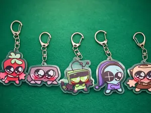 Dandy's World Inspired Keychain: Vee, Shelly, Sprout,Pebble, and Astro!