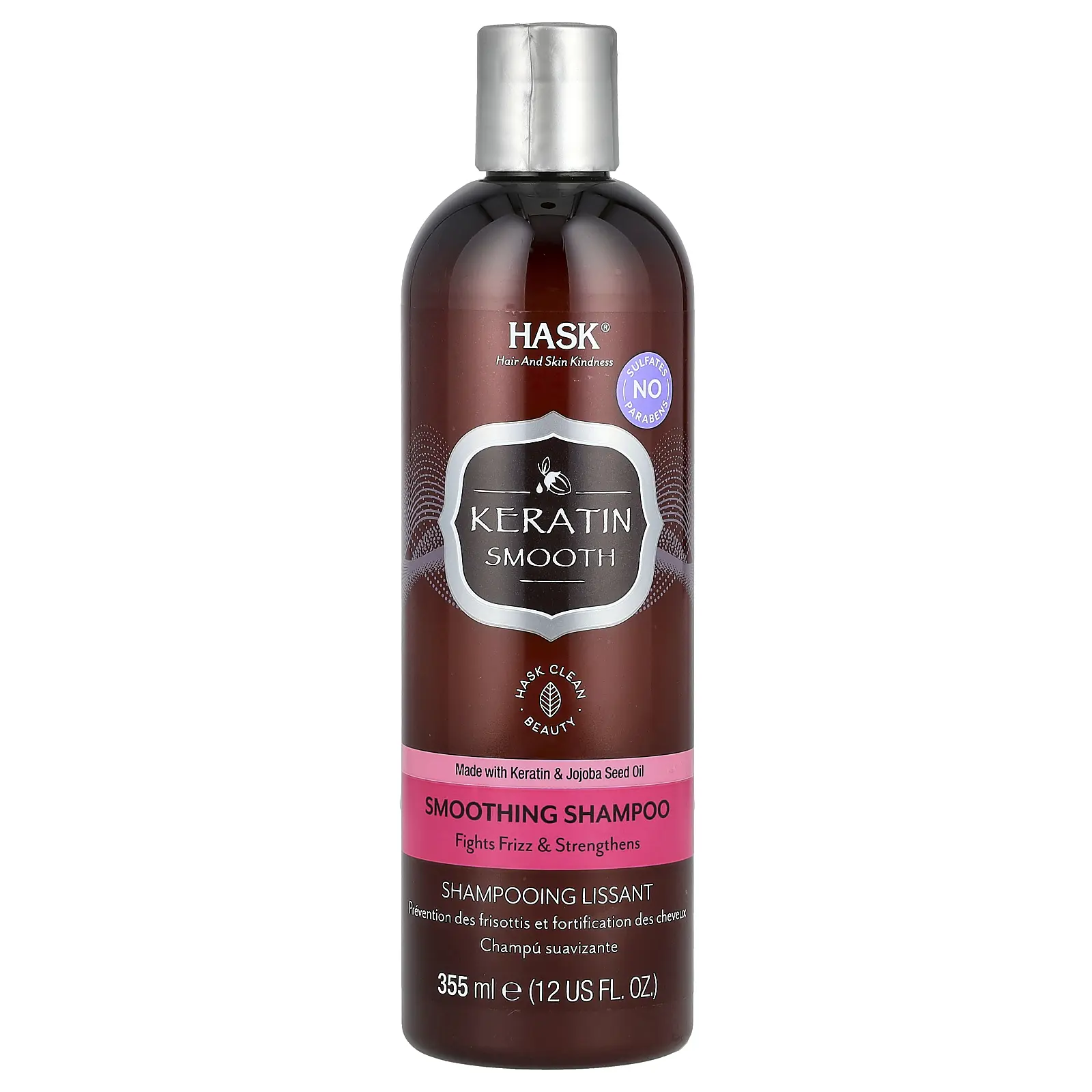 Hask Beauty Keratin Smooth, Smoothing Shampoo, 12 fl oz (355 ml) Hask Beauty Keratin Smooth, Smoothing Shampoo, 12 fl oz (355 ml)