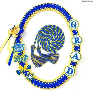 Braided Graduation Lei Necklace 2026, Perfect Base for DIY Money Lei Gift,summerwins