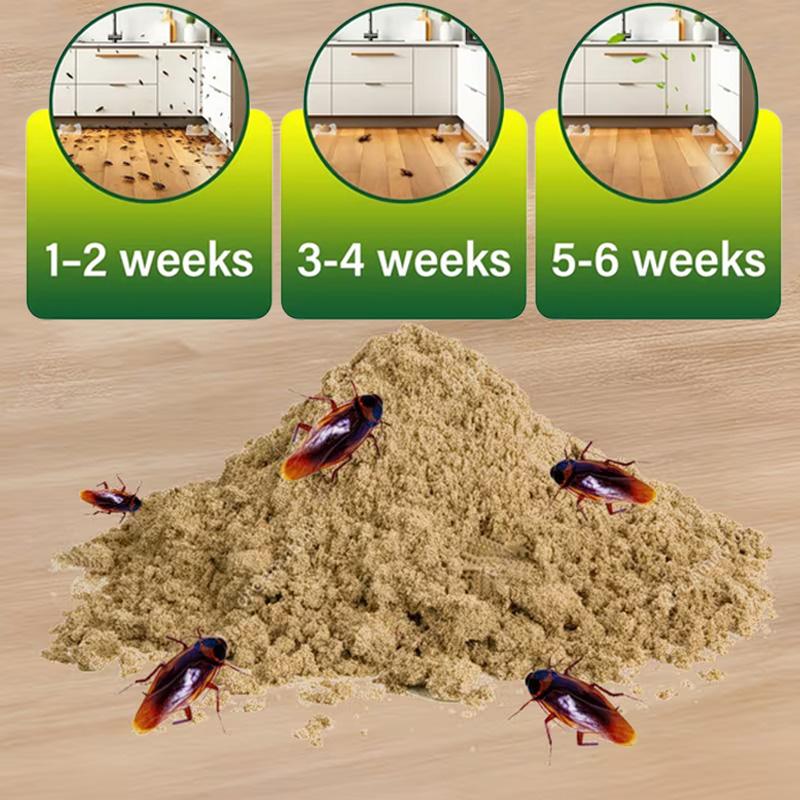 50-Packet High-Efficiency Cockroach Bait Powder - Fast-Acting, Nest-Colony Eliminator, Suitable for Indoor, Outdoor & Kitchen Window Enclosed Spaces (Home Care Supplies)