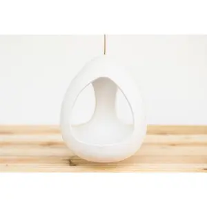Large White Ceramic Hanging Pod Large White Ceramic Hanging Pod