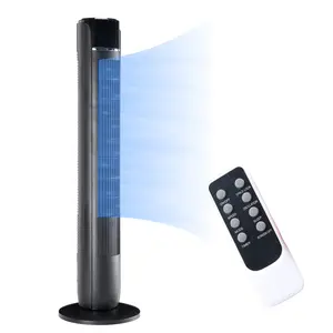 Tower Fan for Home, 36" Standing Floor Fan, 25 ft/s Bladeless Fan Cold Air, Remote, 60° Oscillation, 12H Timer, 5 Speeds, 4 Modes, LED Display