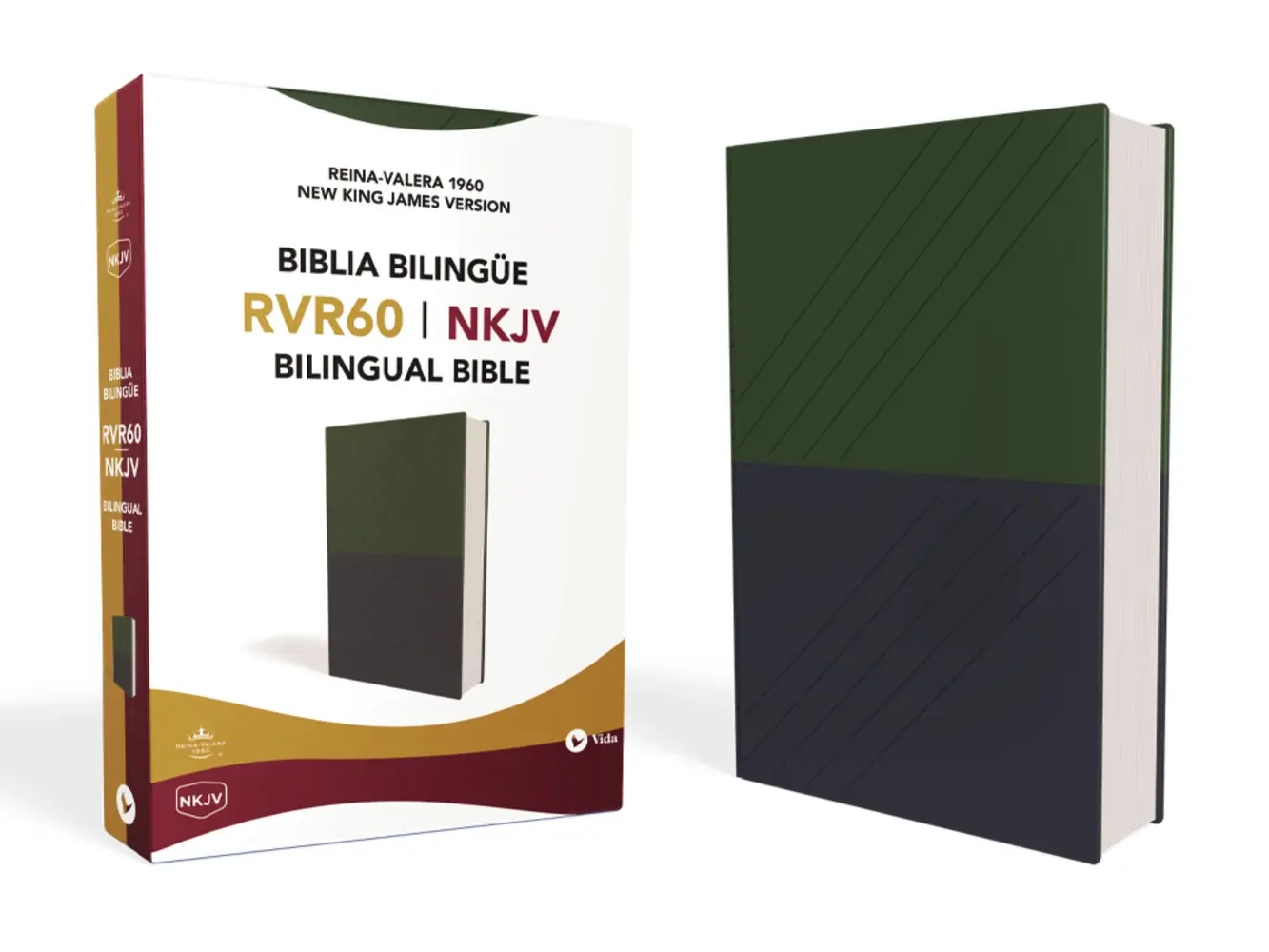 USED Bilingual Bible - Rvr 1960/NKJV, Imitation Leather, Spanish-English, Includes Bible Verses (PR Edition)