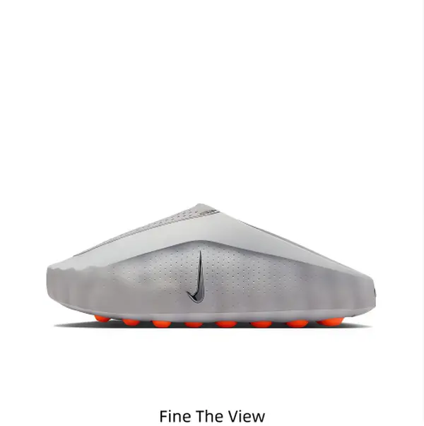 Fashion Hollow Cutout One-Piece Slide Mules for Men Women, Soft Wave Platform Sole with Orange Non-Skid Traction Dots, Lightweight Slip On Shoes for Pool Travel Street Daily Wear