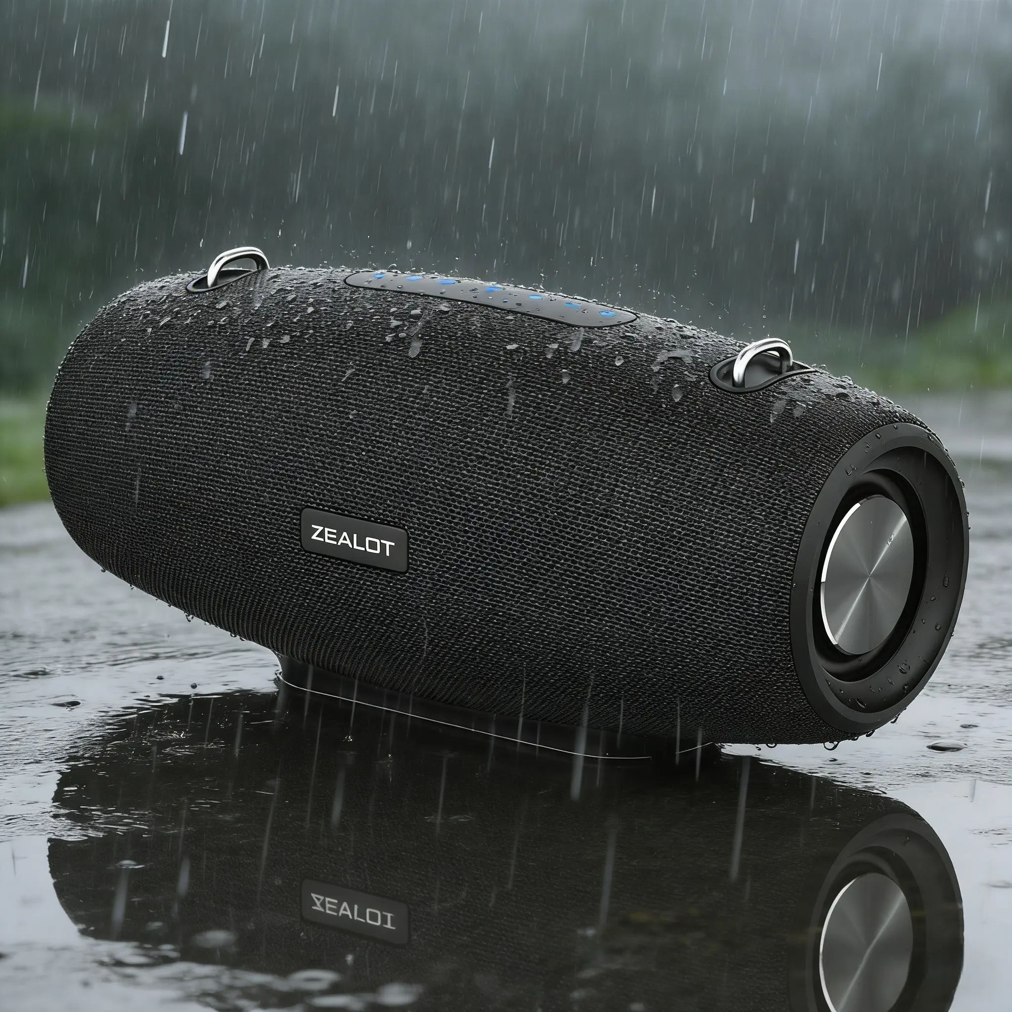 Outdoor Wireless Bluetooth Speaker by ZEALOT, Rechargeable Waterproof Speaker, 60W Hi-Fi Stereo & Powerful Subwoofer, IPX6 Waterproof, 144000mAh Battery, Shoulder Strap, Multi-Play Modes, Beach, Gym & Family Gatherings