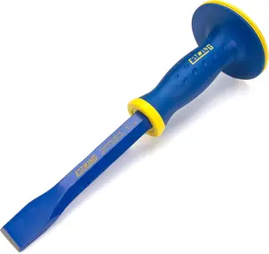 Estwing 1-Inch Wide Hex Shaft Cold Chisel with Protective Hand Grip Guard