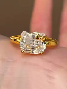 Fashionable Lightweight Luxury Cute Bow Cat Ring, Adorable Accessory for Cats, Perfect Gift Idea, Unique Pet Jewelry, Heart Bow Ring