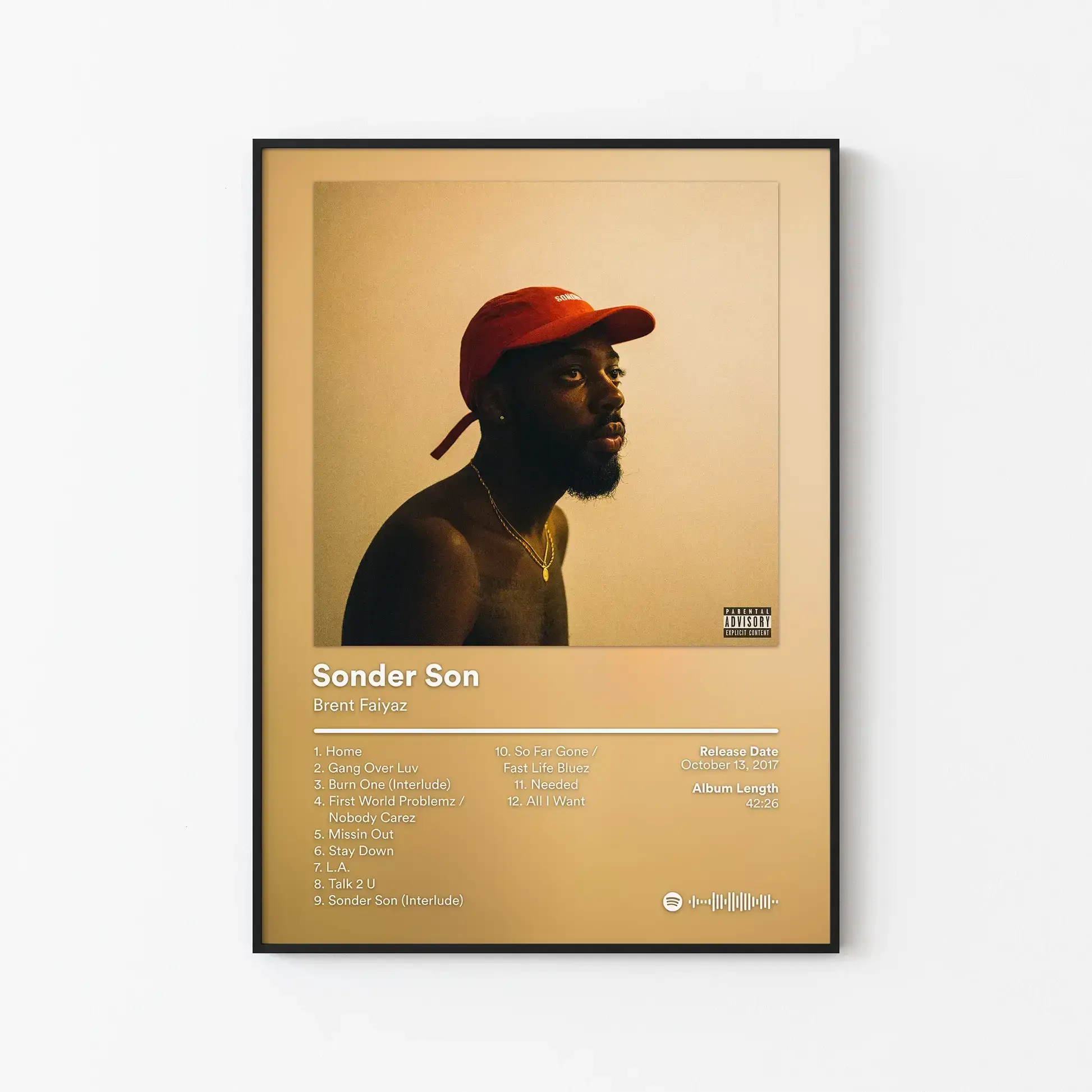 [FREE SHIP] Brent Faiyaz Album Cover Wall Art Poster HD Print Unframed Aesthetic Room Home House Modern Wall Decor Trendy Gift.