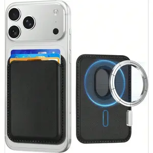 Magnetic Wallet Cell Phone Card Holder for Phone Case, Stronger Magnetic RFID Leather Phone Wallet Series of IPhone 17/16/15/14/13/12 and Pro/Promax