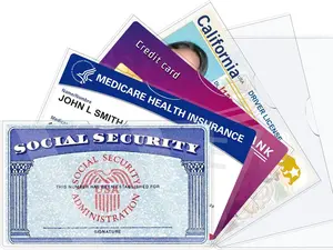 6-Pack Social Security & Medicare Card Protectors – Credit Card Sleeves, ID & SSN Holder, Protective Wallet Case for Drivers License