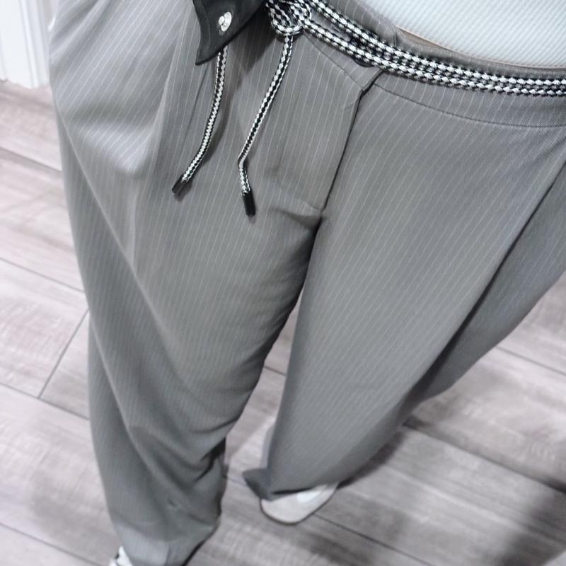 Tie-up Black&White Braided Rope belt in soft leather