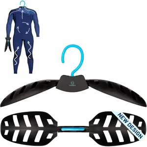 Wetsuit Hanger-Improves Wet Suit Longevity, Quick Dryer, Foldable Hanger For Surfers, Ideal For Drysuit, Scuba Diving Gear & BCD, Surfing Accessories, Surfing Gifts (Blue)