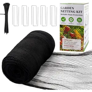 Bird Netting for Garden Protection - 13 x 40 FT Heavy Duty Poultry Bird Netting for Chicken Coop with Ties & Staples, Garden Net Mesh for Fruit Trees  Vegetables Against Birds