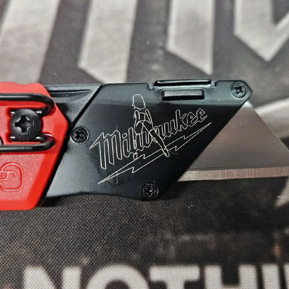Milwaukee 1500 Compact Hand Knife, Featuring Custom Laser-Engraved Booty Girl Design Milwaukee 1500 Compact Hand Knife, Featuring Custom Laser-Engraved Booty Girl Design