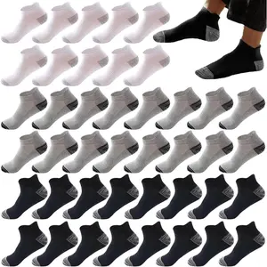 10-20 Pairs Athletic Ankle Socks for Men Breathable Low Cut Running Socks Cushioned Moisture Wicking for Sport Traveling
