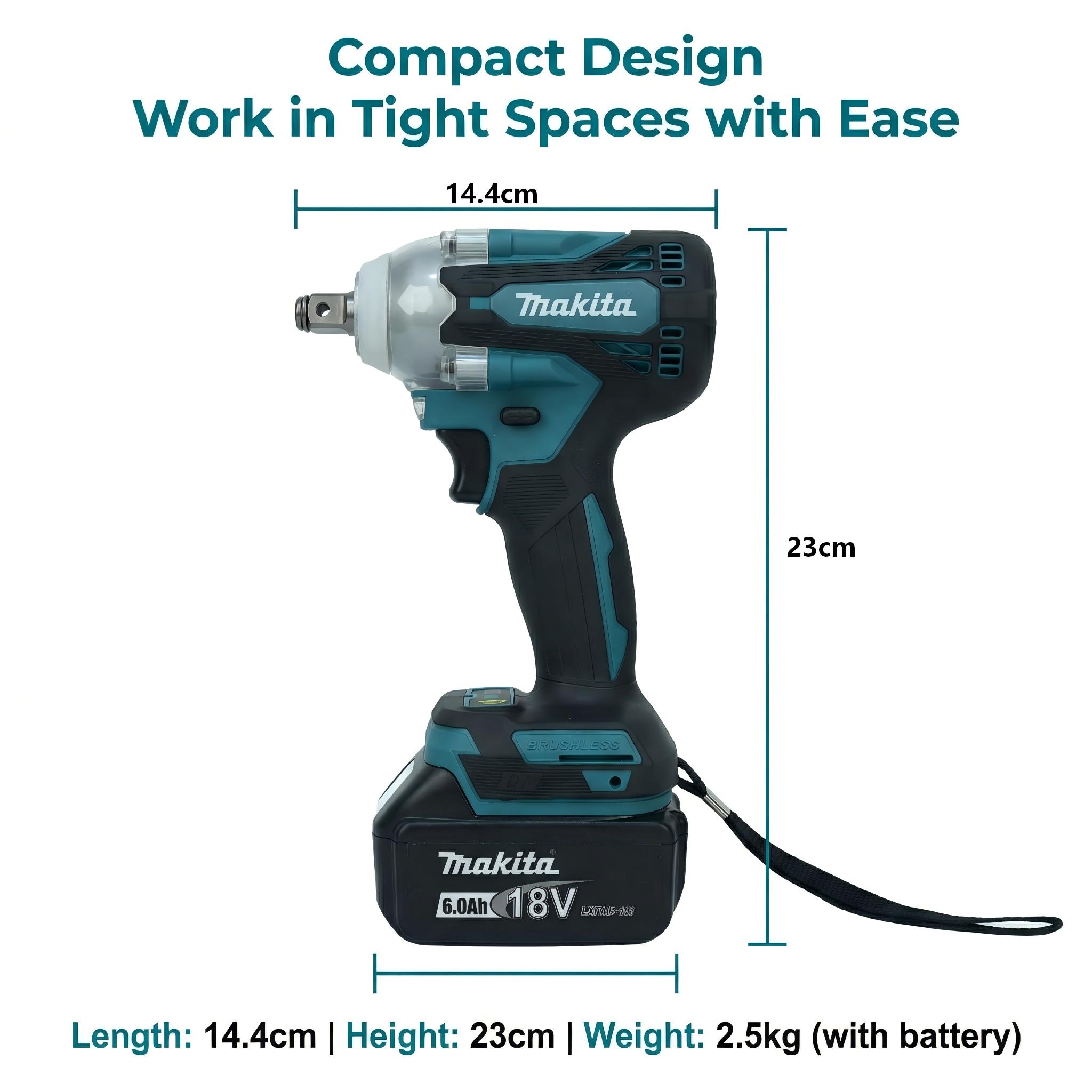 Makita DTW300 brushless electric drill nut-busting torque