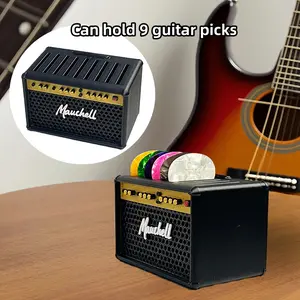 Portable Vintage Speaker Guitar Pick Holder with Gift for Guitar Lovers，guitar accessories，guitar pick case，guitar pick holder，guitar， guitar picks，guitar gifts，music gifts，desk decor，room decor，christmas gifts birthday gift3D printing ，arts and crafts