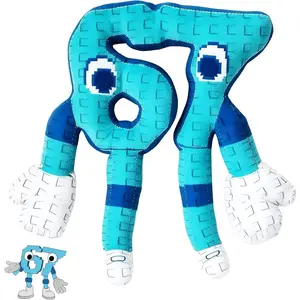 67 Toy,11" Soft Stuffed Number Character,Creative 67 Shaped Plush Collectible,Funny Home Office Game Room Decor Plush Toy,Birthdays Party Favors (Blue)