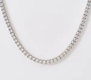 Diamonique Italia Clear Tennis Necklace Bronze