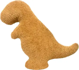 Dino Nuggets Plush Pillow – Cute & Funny Dinosaur Chicken Nugget Cushion, Perfect Gift for Kids, Teens & Adults (T-Rex, Small)