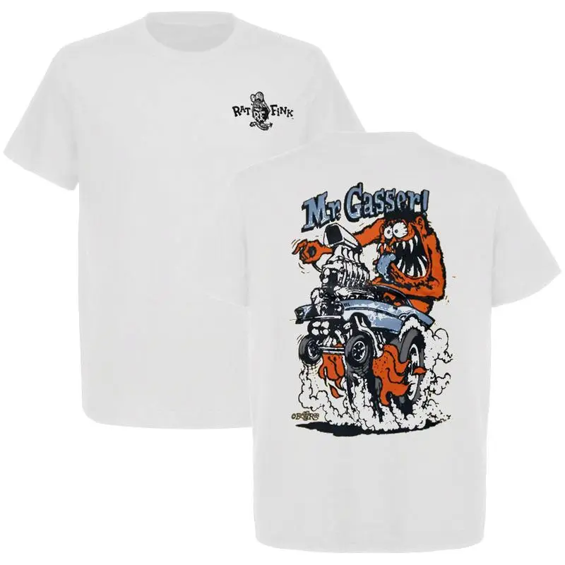 Mr. Gasser Rat Fink T-Shirt – Official Hot Rod Graphic Tee, Vintage Car Culture Apparel, Retro Drag Racing Shirt for Men