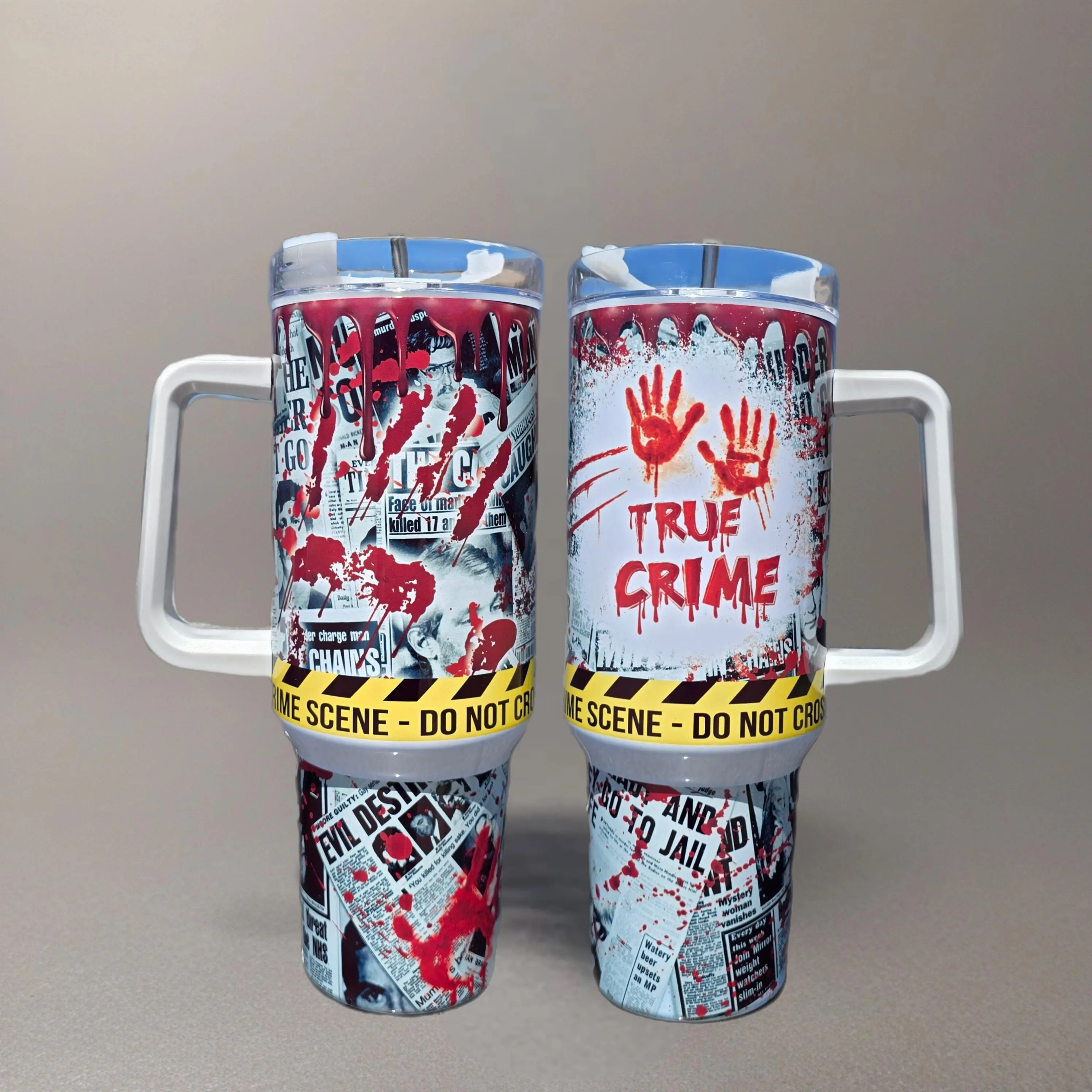 True Crime Tumbler: 40oz Insulated Stainless Steel Travel Cup