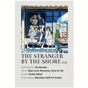The Stranger By The Sea Anime Canvas Poster, 2020 Edition 2D Flat Wall Art Print, 12x18 Inch Room Decor Gift