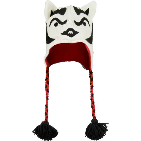 ZooZatz Bucky Badger Knit Hat (White/Black/Red)