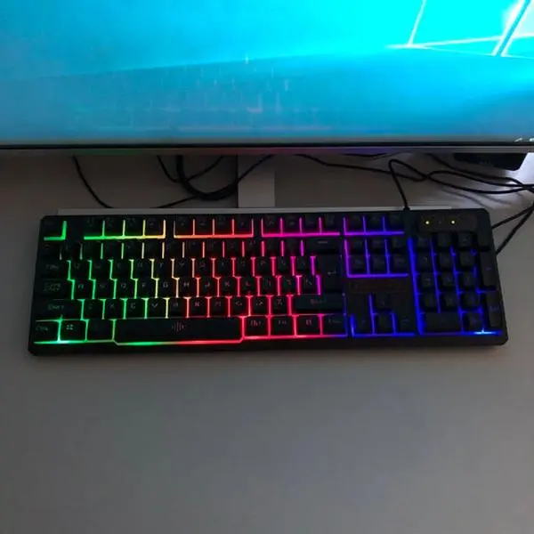 Black LED Backlit Gaming Keyboard For PC With Durable Keys And Fast Response Time