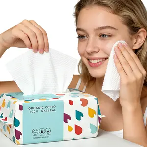 Disposable Face Towels, 1/2/4 Packs Face Towelettes for Washing & Drying, Soft Dry Wipes Facial, Tissue for Camping, Soft Thick Tissues, Home Hand Wipes and Outdoor Activities Use, Korean Facial Cleansing Cloths, Makeup Remover Dry Wipes, Travel Essential