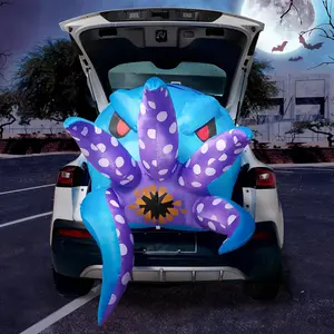 Halloween Inflatable Trunk or Treat Car Decorations, Octopus Inflatable Trunk or Treat Halloween Decor Outdoor, Halloween Blow Ups Trunk or Treat with LED for Halloween Decoration Outside