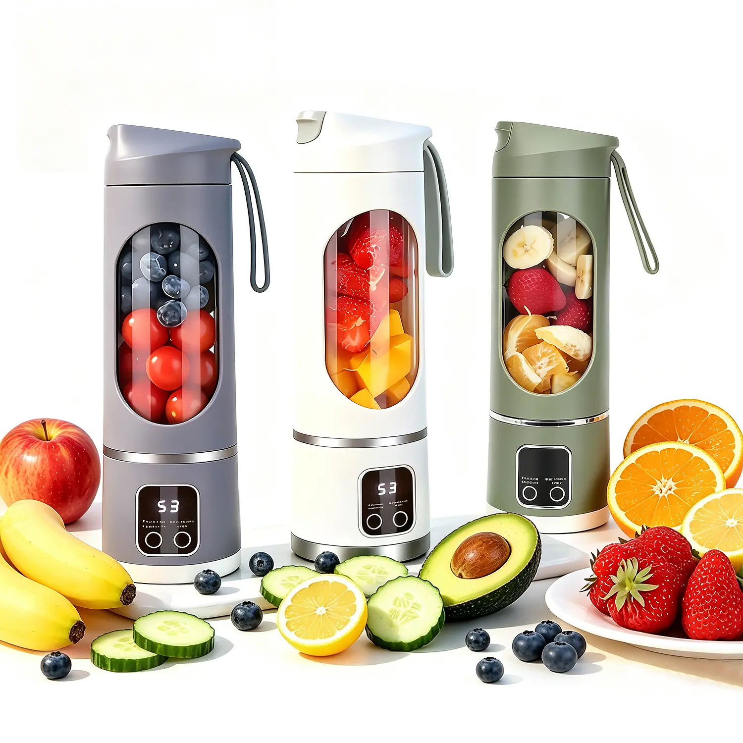 Portable Mini Juicer Blender - 2-in-1 Ice Crusher & Smoothie Maker, USB Rechargeable, Easy to Clean, Ideal for Liquid Diets, Baby Food, Home & Office Use, Back-to-School Gift