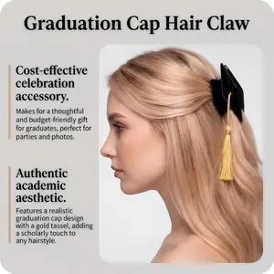 Graduation Cap Style Hair Clip for Women, Creative Party Accessory, Perfect Graduation Gift, Ideal for Celebrations