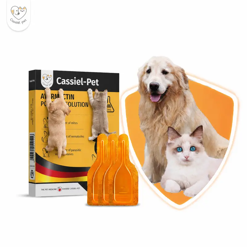 Cassiel Pet Topical Care Drops for Dogs & Cats, Easy-to-Apply External Liquid for Daily Skin & Coat Grooming