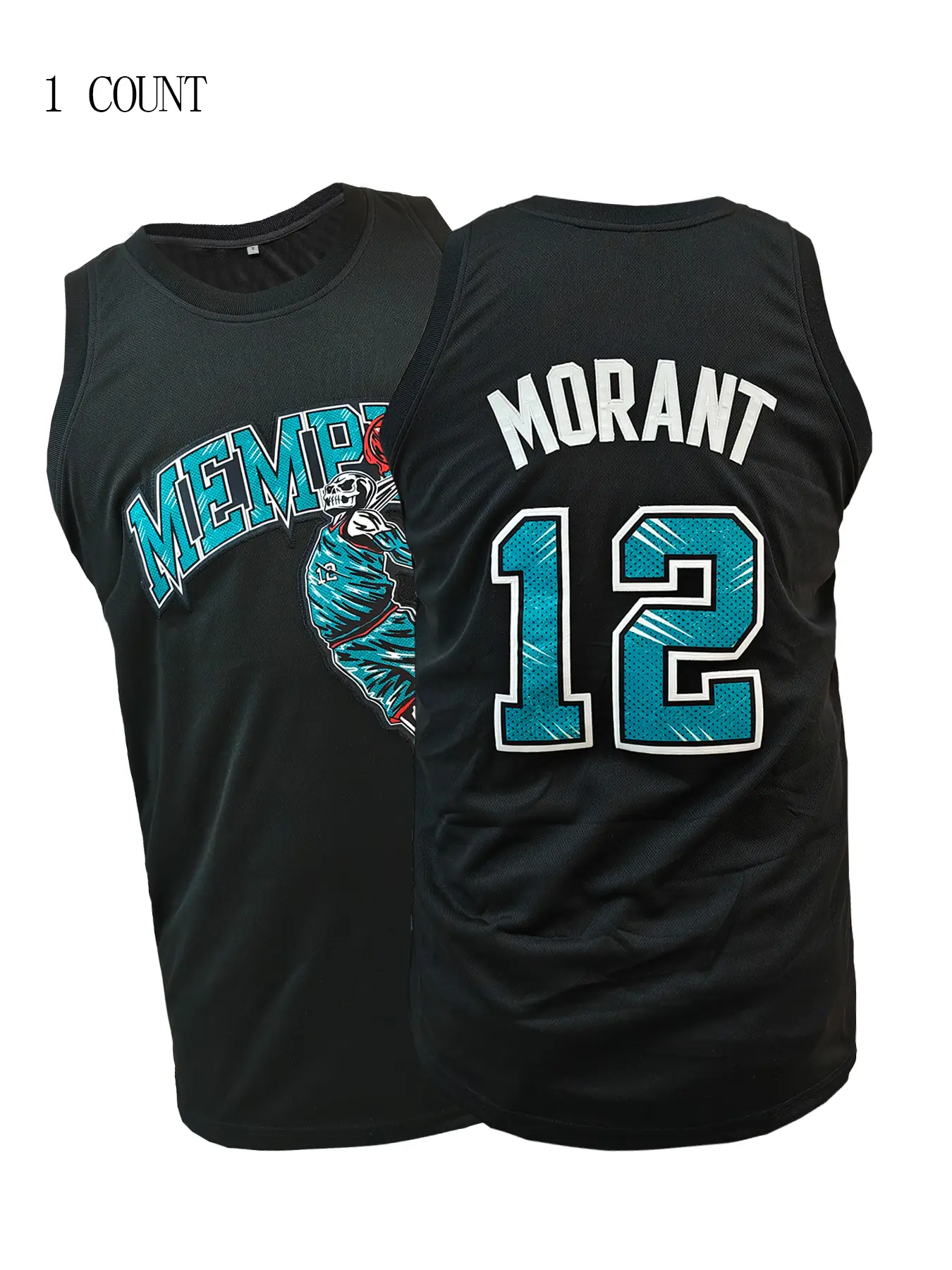Men's #12 Black Basketball Sports Jersey, Basketball Gear, Athletic Top, Breathable Sleeveless Pattern Embroidery Sweatshirt Training Competition Sports Uniforms Suitable for Summer