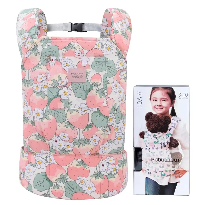 Bebamour Unisex Floral Pattern Cozy Wrap Carrier Original, Safe Carry Accessory for Reborn Baby Dolls, Essential Doll Accessory, Essential Accessory