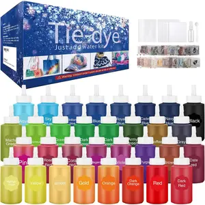 Tie Dye Kit 32 Color -in-one Clothing Dye Kit, Permanent Fabric Dye Kit for , Adults, Large Group  Party Activity, DIY Bright Neon Tye Dye Kit