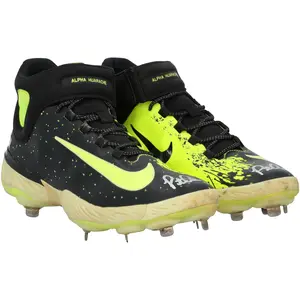 Pete Alonso New York Mets Autographed Game-Used Black and Yellow Nike Cleats vs. Atlanta Braves on June 23, 2025 - Fanatics Authentic Certified