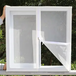 Zipper Window Screen Kit, High-Density Nano PP Mosquito Net for Home Windows, Removable and Reusable Insect Protection Mesh, White (Various Sizes)