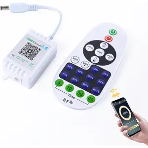 Remote Controller for LED Strip Lights, neon Sign Customizable  LED Controller with APP Control, Music Sync, Dimmer for 12V DC LED Ribbon, Compatible with iOS and Android Smartphones