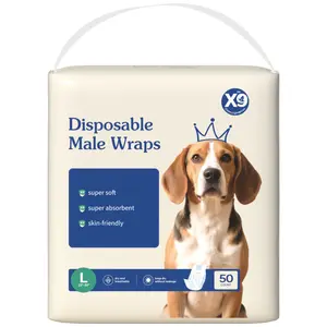  X9 Disposable Dog Diapers, L Size (18"-27") 32 Count, Super Absorbent & Breathable Leakproof Pet Diapers for Dogs, Perfect for Travel & Daily Use