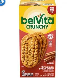 BelVita, Breakfast Biscuit, Cinnamon Brown Sugar, 1.76 oz, 30-count snack
