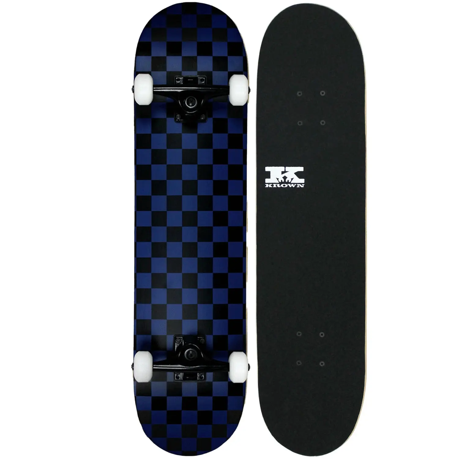 Krown Rookie Complete Black/Blue Checker 7.5" Krown Rookie Complete Black/Blue Checker 7.5"