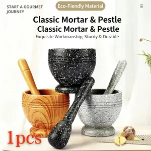 Rugged PP household multifunctional manual garlic grinder and spice grinder-very suitable for grinding herbs and spices, suitable for family kitchens and restaurants, including 1 set of garlic press, pepper grinder and salt grinder.
