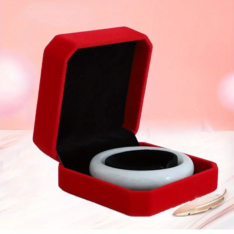 1pc New Gorgeous Velvet Octagonal Bracelet Box Jewelry Box New Bracelet Packaging Box Velvet Display Box Bracelet Box Gift Jewelry Box