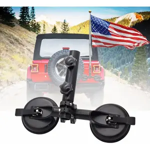 Universal Suction Cup Flagpole Holder Kit – Multi-Function Mount for Off-Road SUV, Truck, Jeep, RV, Yacht, ATV, UTV