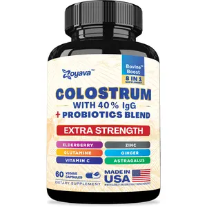 Zoyava Bovine Colostrum Supplement - Grass-Fed Cow Colostrum All-in-1 Capsules with 40% IgG & Probiotics - Highly Potent - Made in USA Zoyava Bovine Colostrum Supplement - Grass-Fed Cow Colostrum All-in-1 Capsules with 40% IgG & Probiotics - Highly Potent - Made in USA