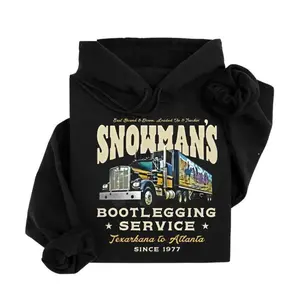 Snowman’s Bootlegging Service Hoodie, Smokey and The Bandit Sweatshirt, Unisex Trendy Movie T-Shirt