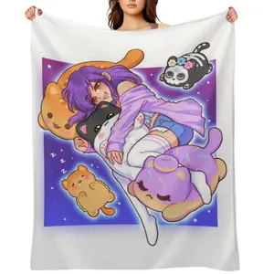Aphmau Fall Throw Blanket For Women Mens Winter Nap Love Cute Cat Pillow Printed Flannel Blankets Office Camping Car Travel Air Conditioned Quilt All Seasons Soft Plush Bedding Throws Home Decor Boys Girls Christmas Gift Super Cozy Blanket